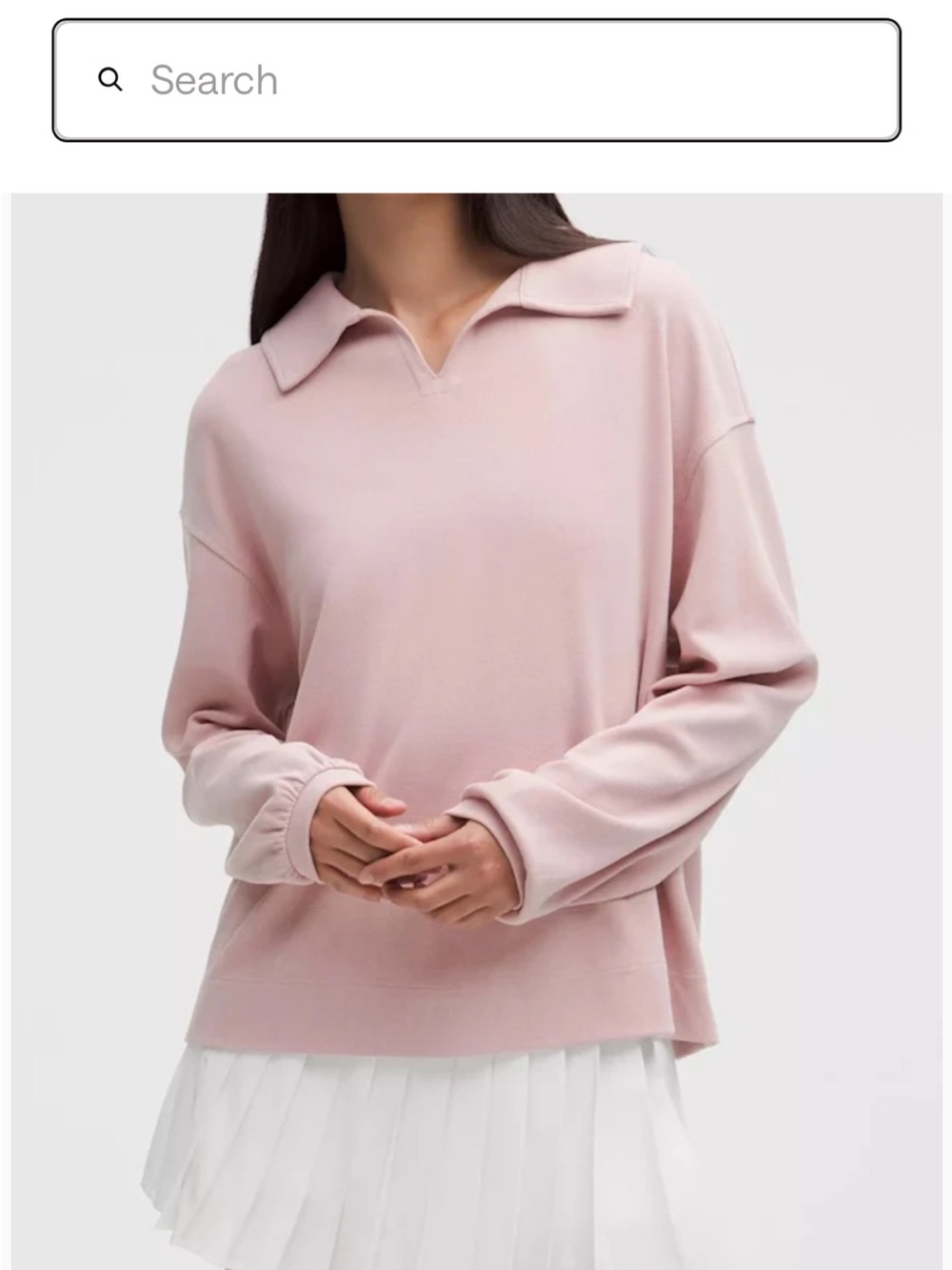 NWT Lululemon Softstreme Pique Oversized Long-Sleeve Polo Shirt